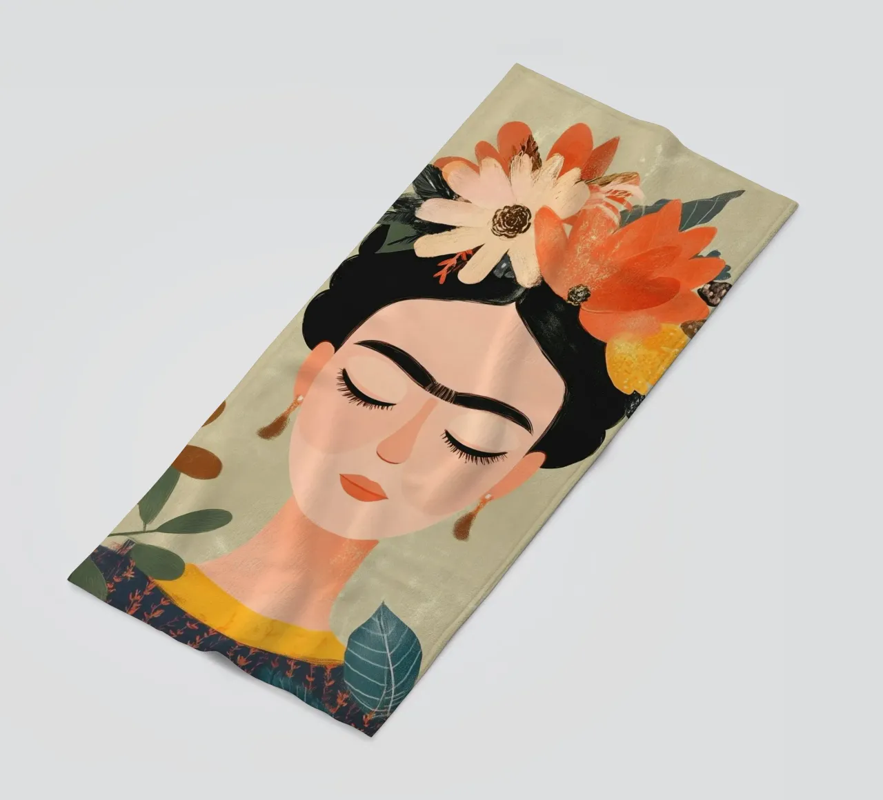 Frida en Silencio beach towel by Clara August