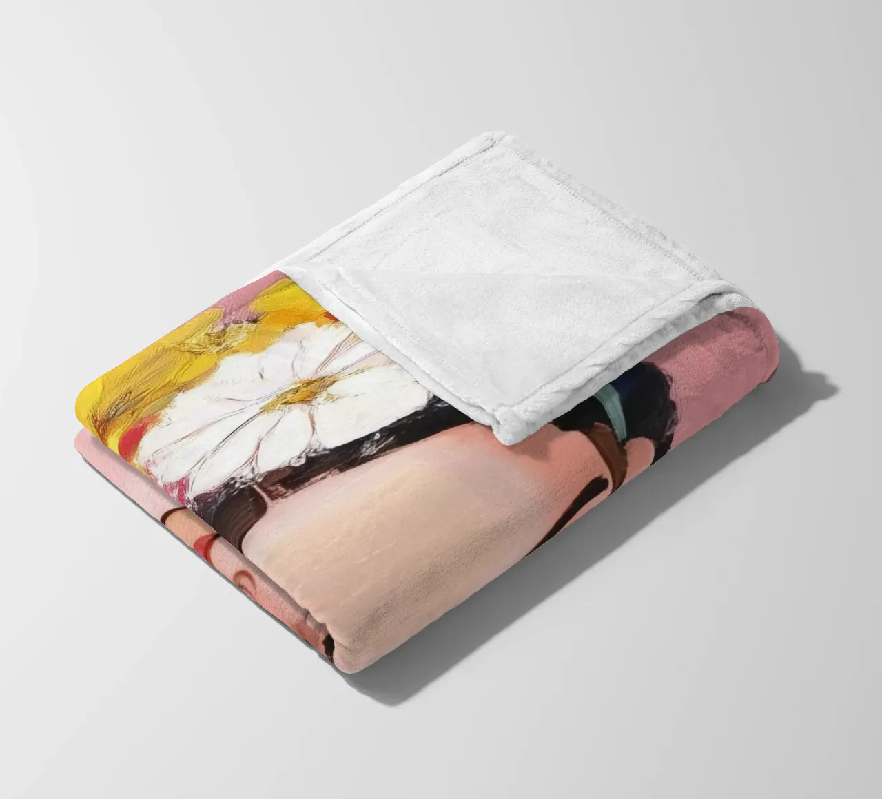 Frida in Pink Grace fleece blanket by Clara August