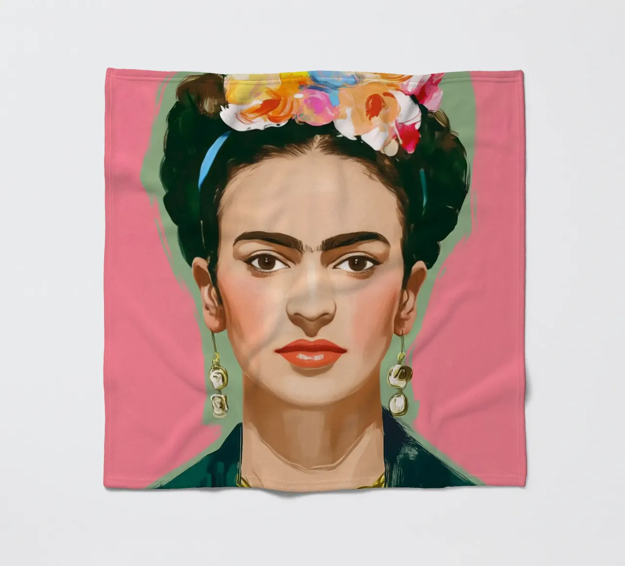 Frida Rosa fleece blanket by Clara August