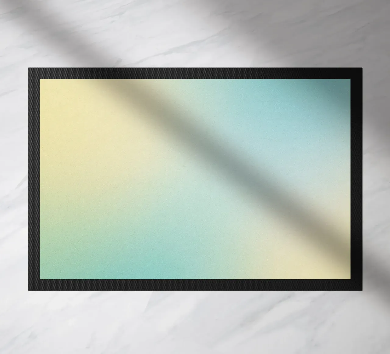 Matin Serein - Gradients of sky blue and beige doormat by studiofox
