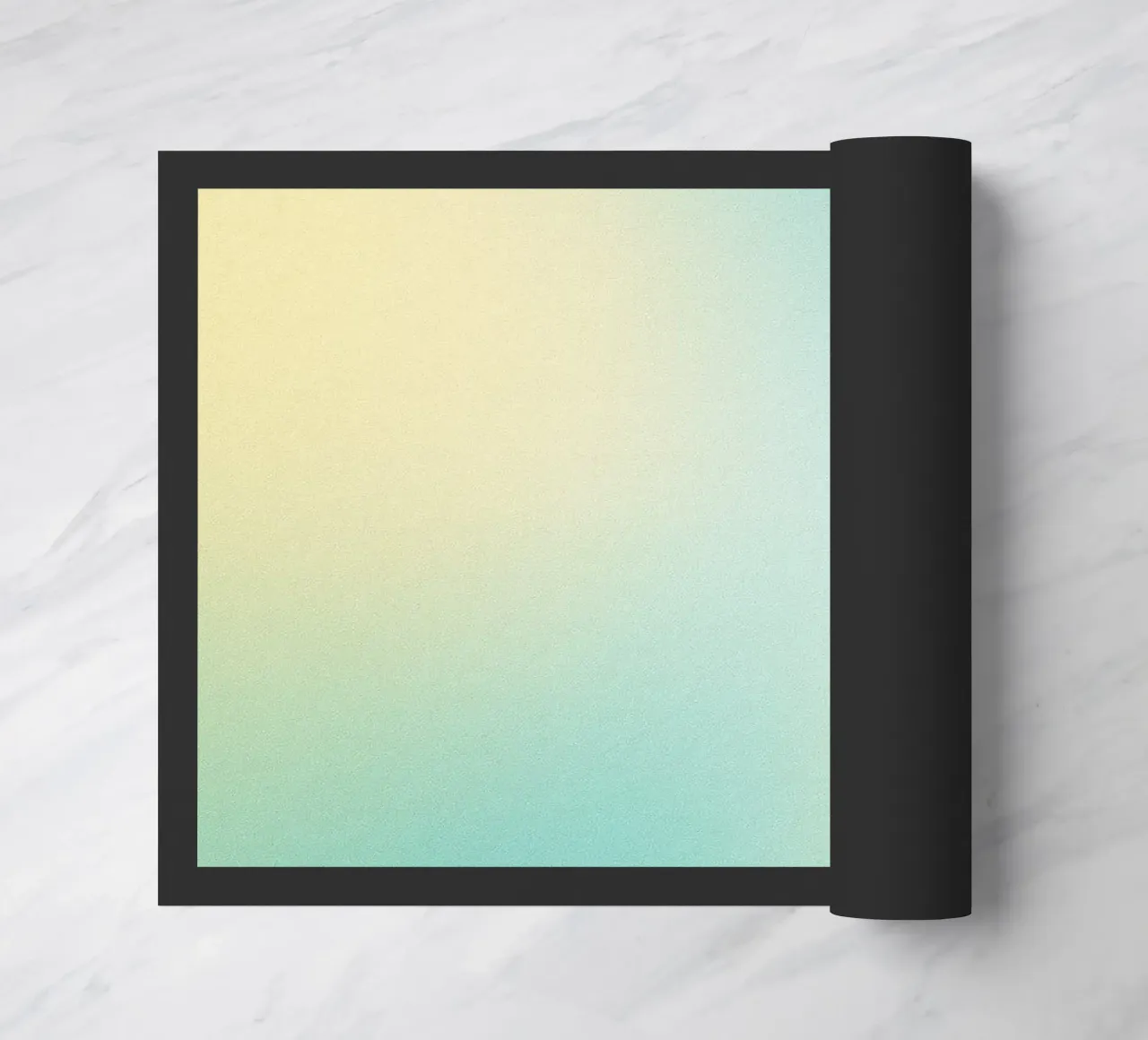 Matin Serein - Gradients of sky blue and beige doormat by studiofox