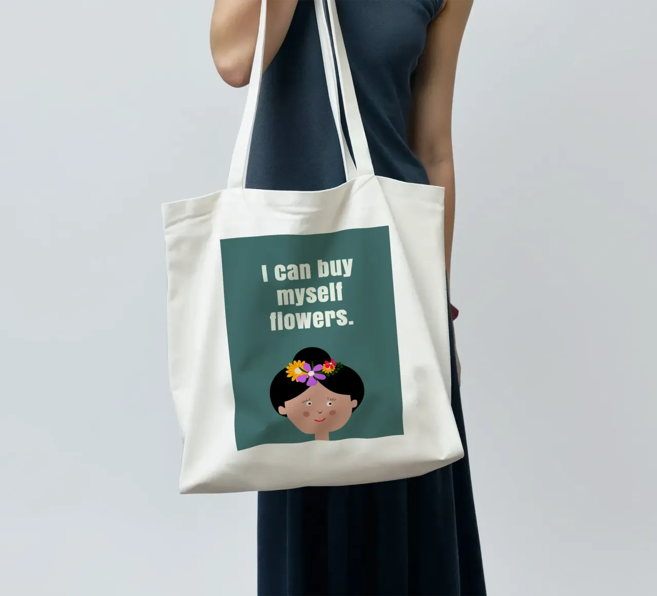 Posso comprarmi dei fiori (ragazza) borsa in juta da maramirage