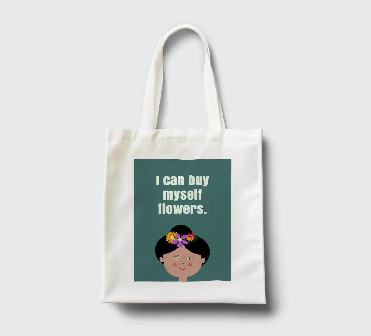 Posso comprarmi dei fiori (ragazza) borsa in juta da maramirage