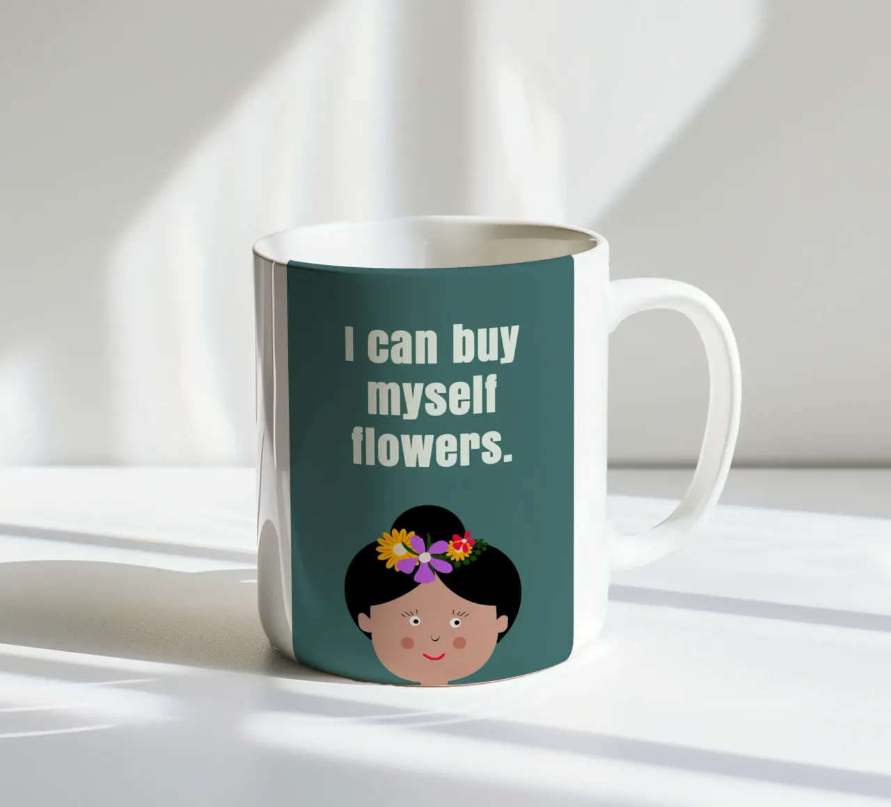 Posso comprarmi dei fiori (ragazza) tazza in ceramica da maramirage