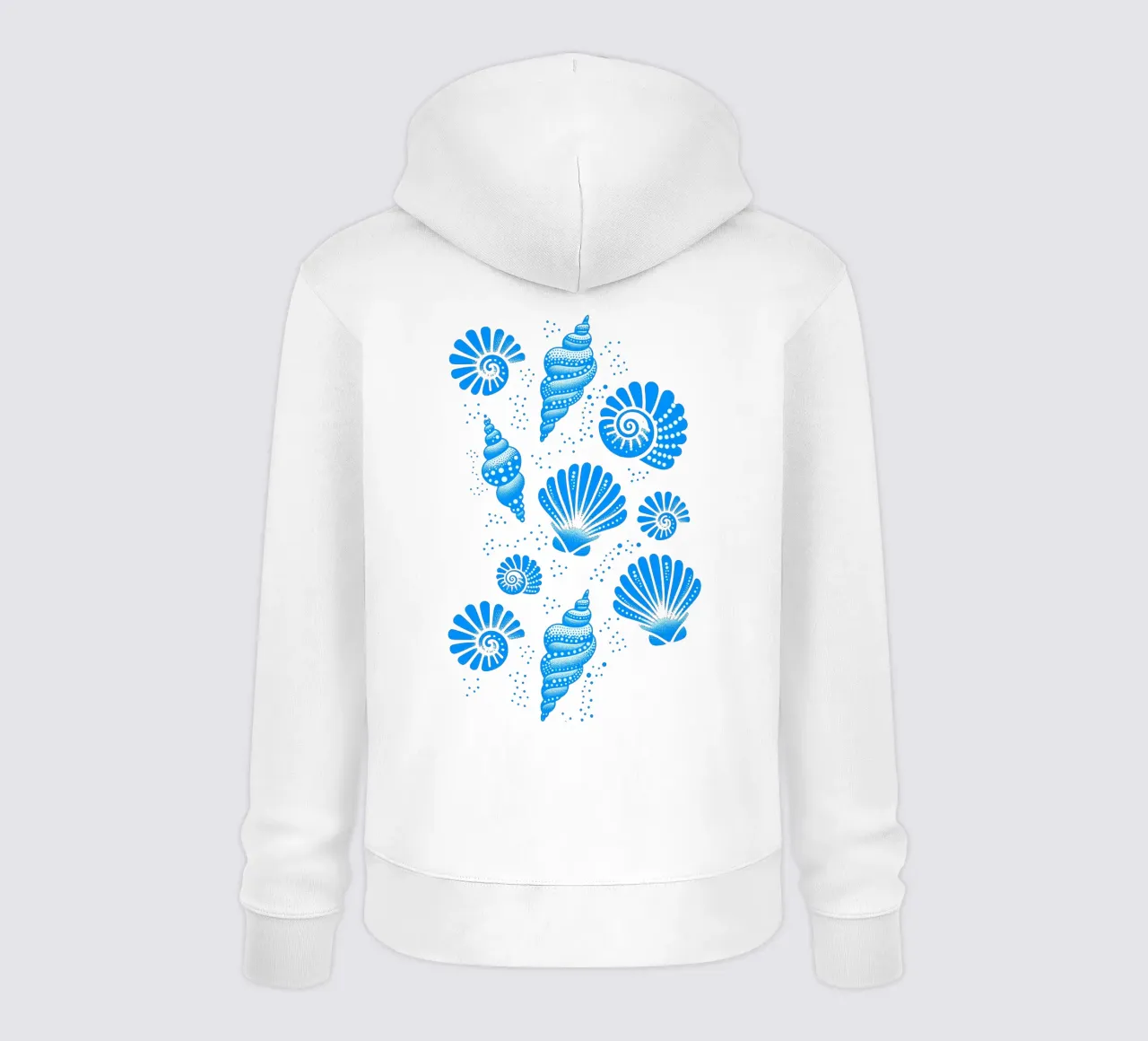 Conchiglie blu ceruleo felpa con cappuccio da SilverPegasus