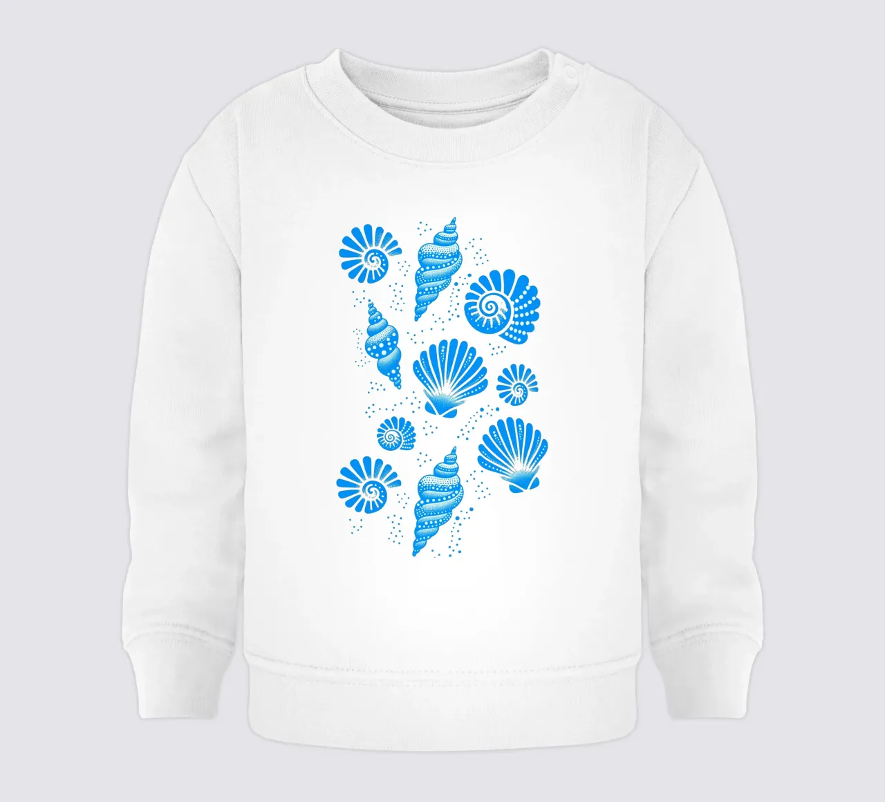 Conchiglie blu ceruleo felpa neonato da SilverPegasus