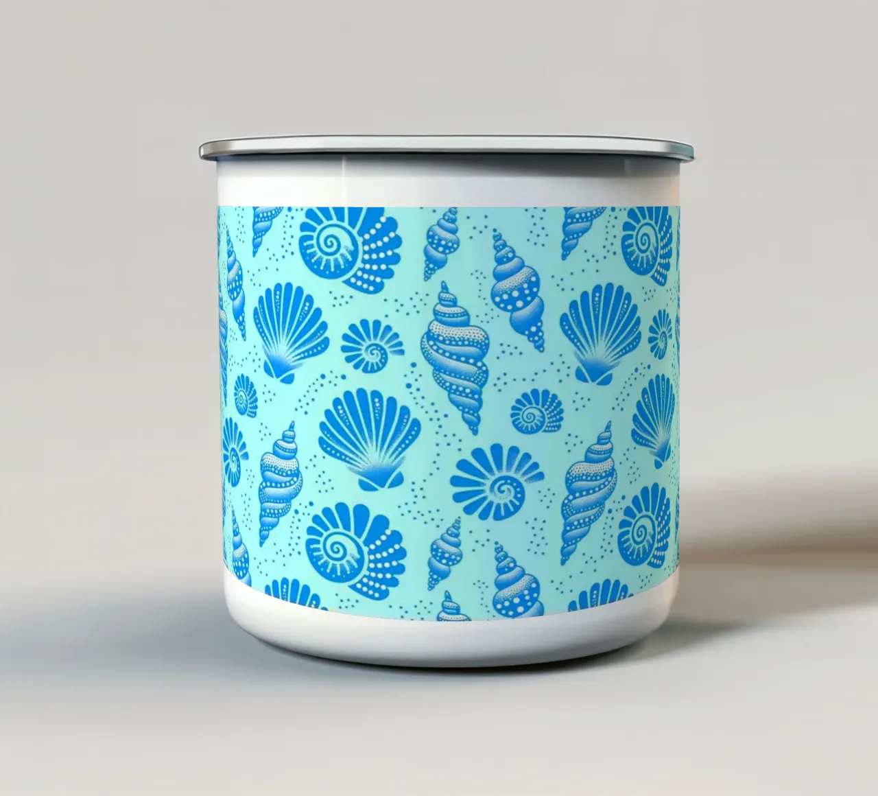 Conchiglie blu ceruleo tazza in smalto da SilverPegasus