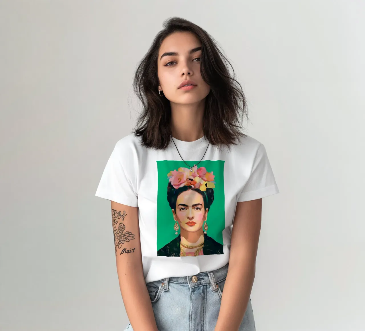Frida Verde t-shirt by Clara August