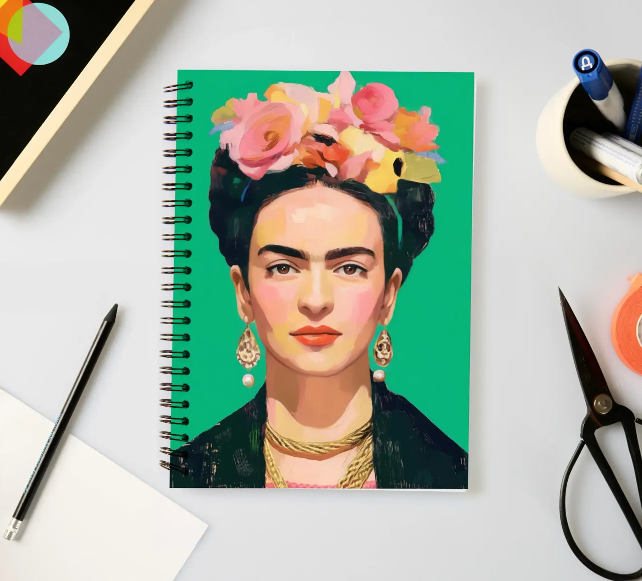 Frida Verde spiral notebook by Clara August