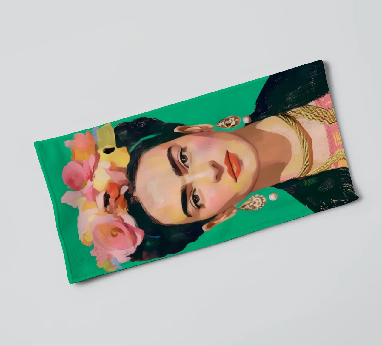 Frida Verde towel by Clara August