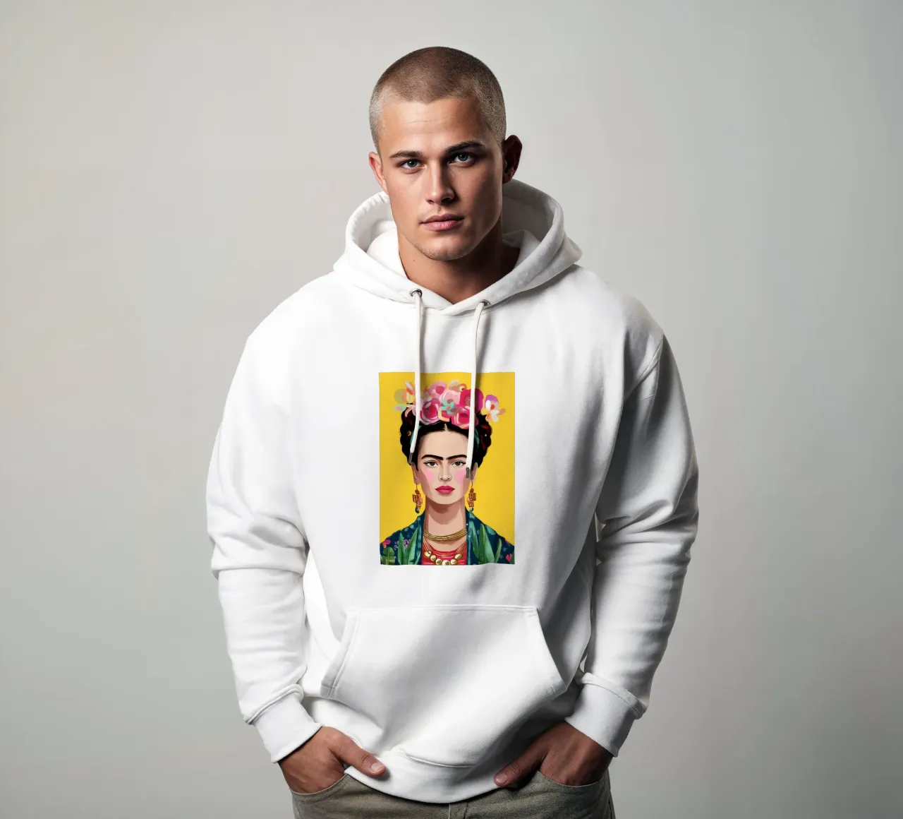 Frida Vive Aquí felpa con cappuccio da Clara August