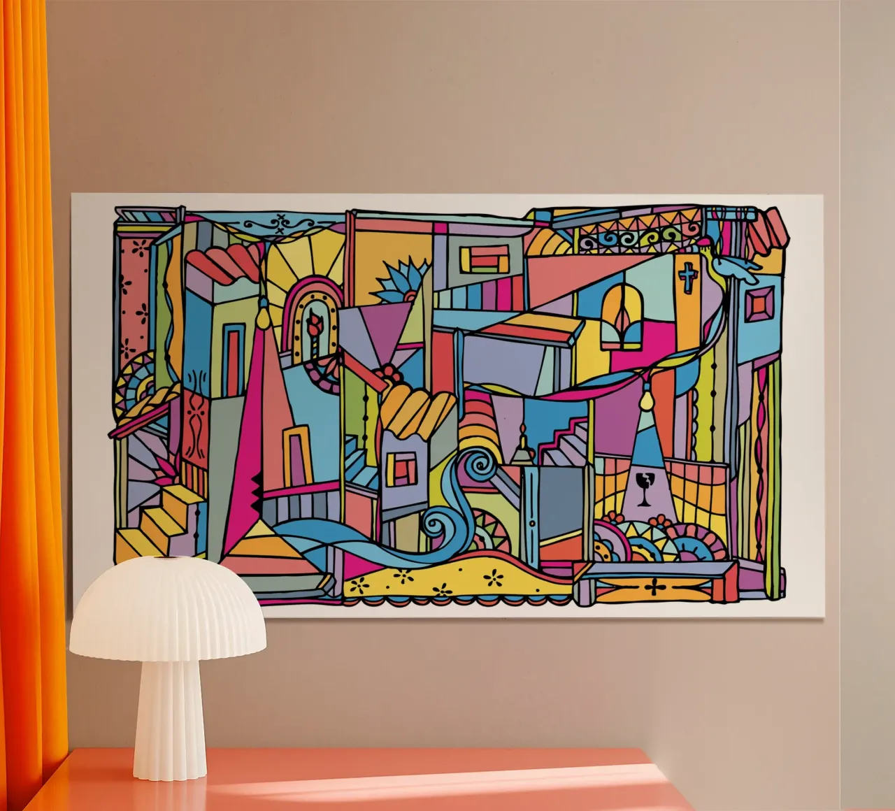 Via I poster con telaio in alluminio da Ninhol