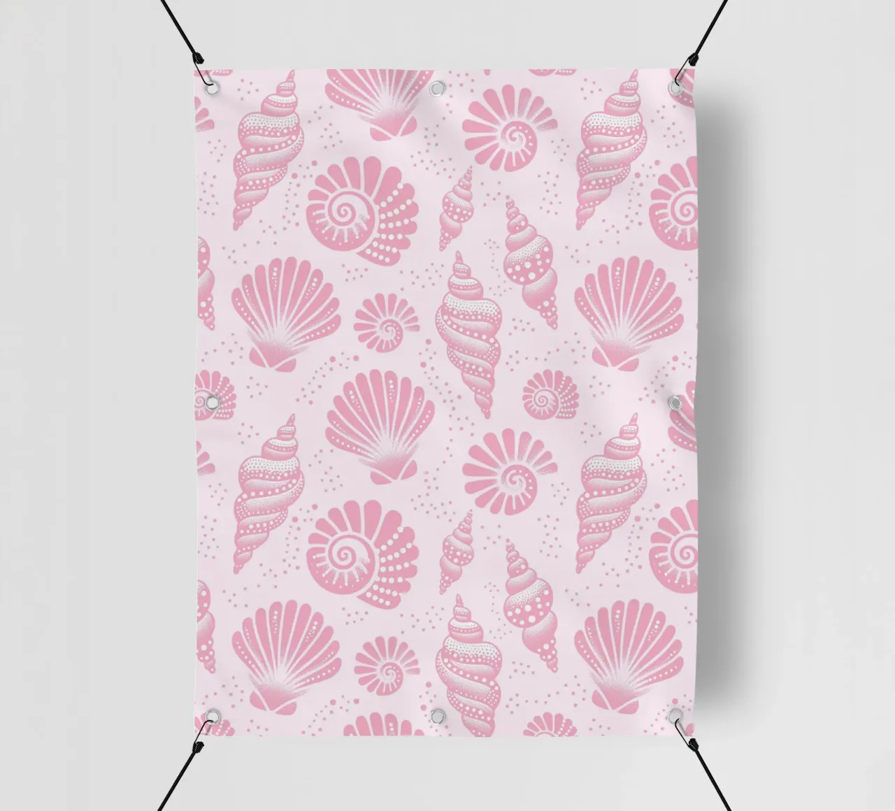 Conchiglie rosa confetto telo in pvc da SilverPegasus