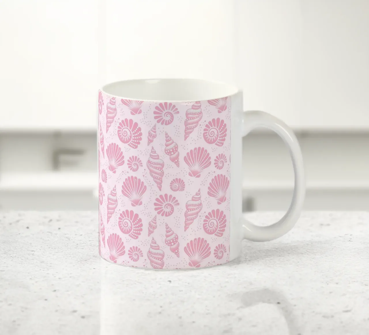 Conchiglie rosa confetto tazza in ceramica da SilverPegasus