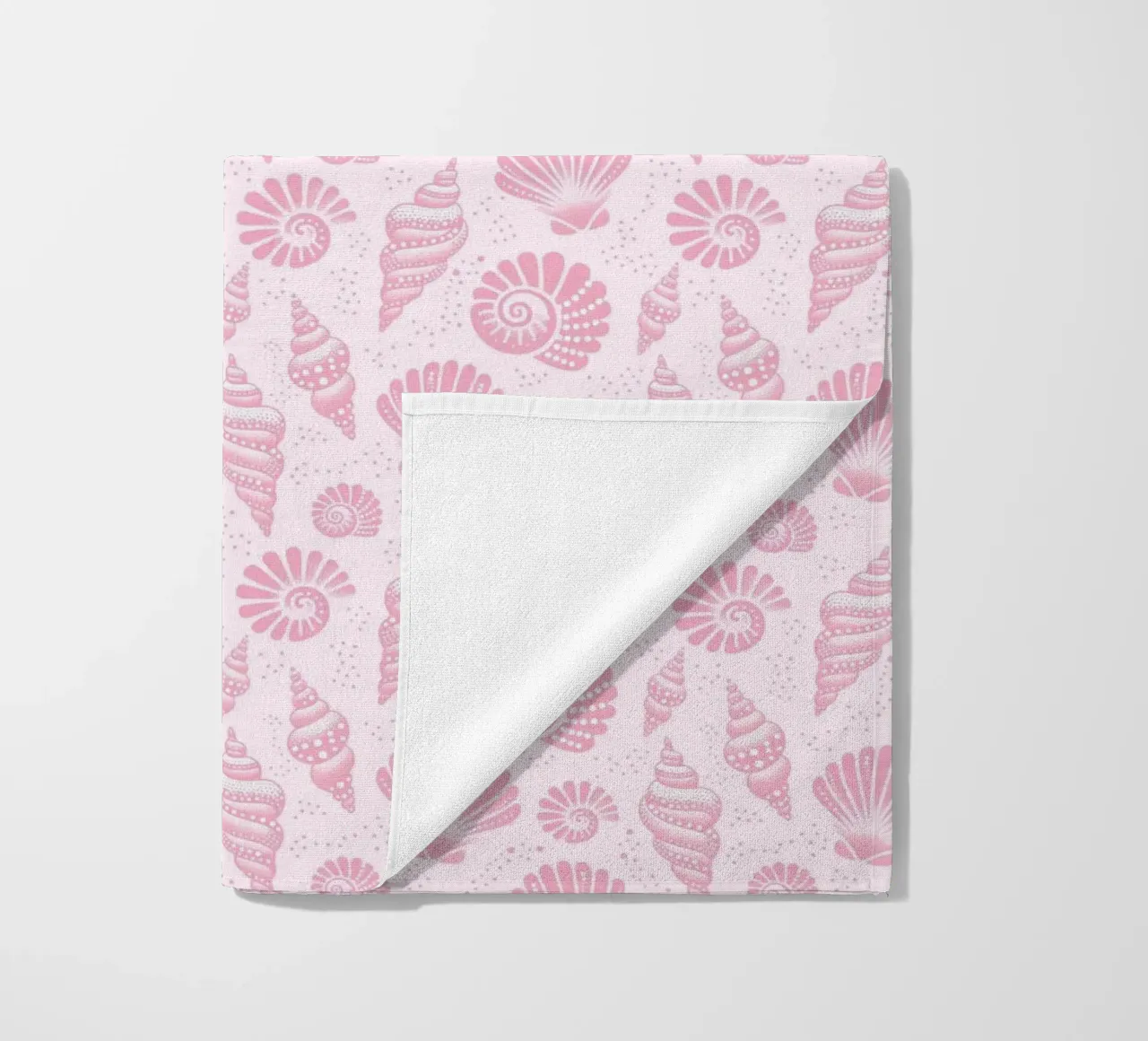 Conchiglie rosa confetto telo mare da SilverPegasus