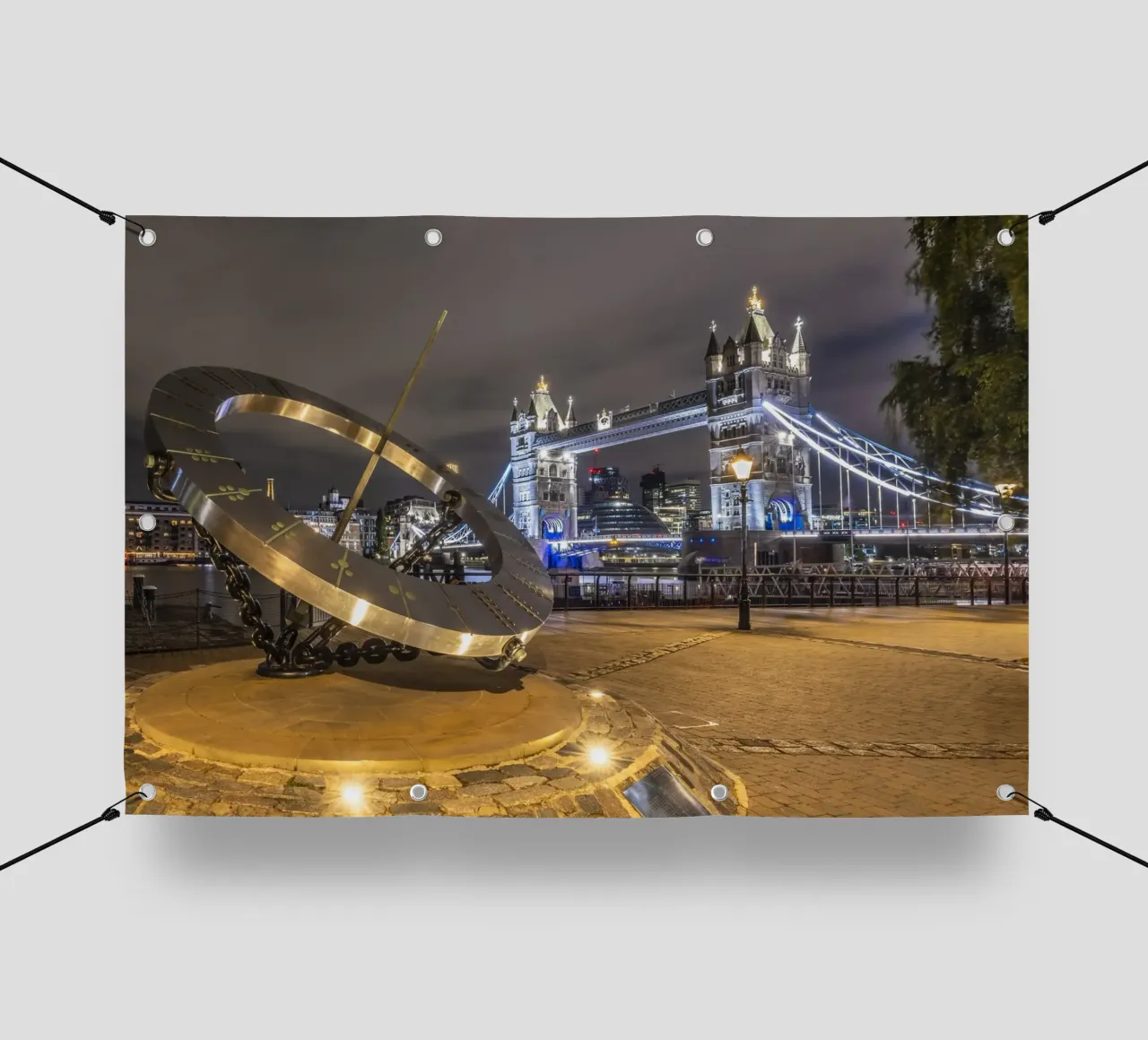LONDRA Il Tower Bridge in un'esplosione di luci telo in pvc da Melanie Viola