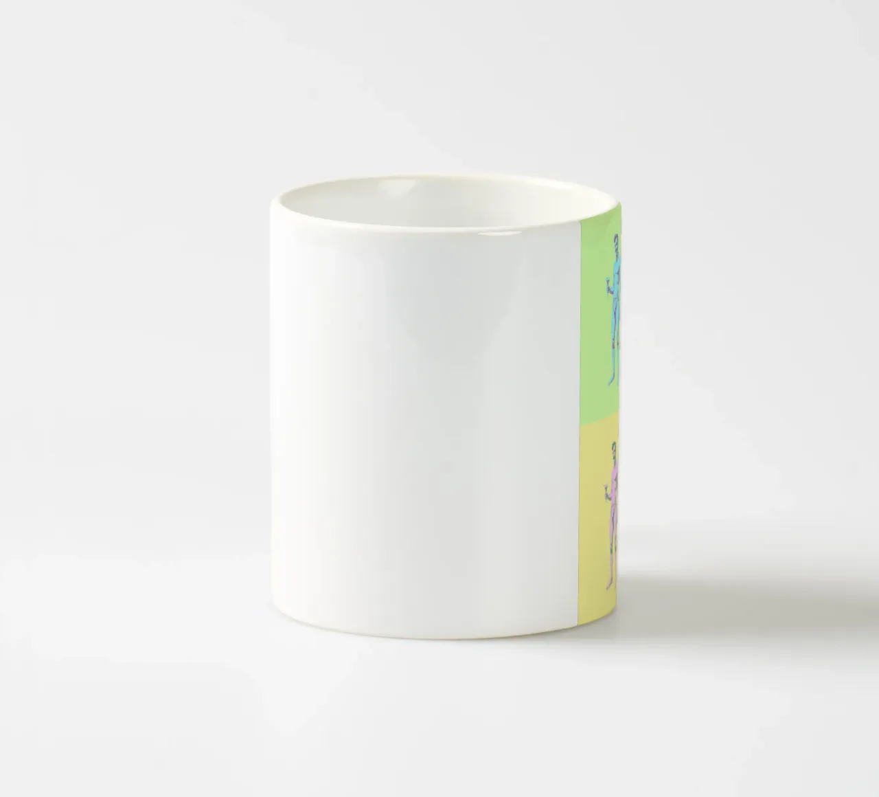 Pop Art Male Pin-Ups in Pastel Panels ceramic mug by Hecate Pim Designs