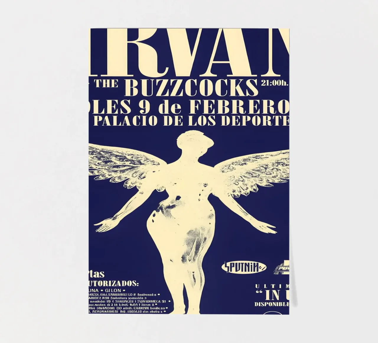 SAARAV Nirvana Concert Poster Kurt Cobain Rock Music Aesthet sticker sheet by DGUnder