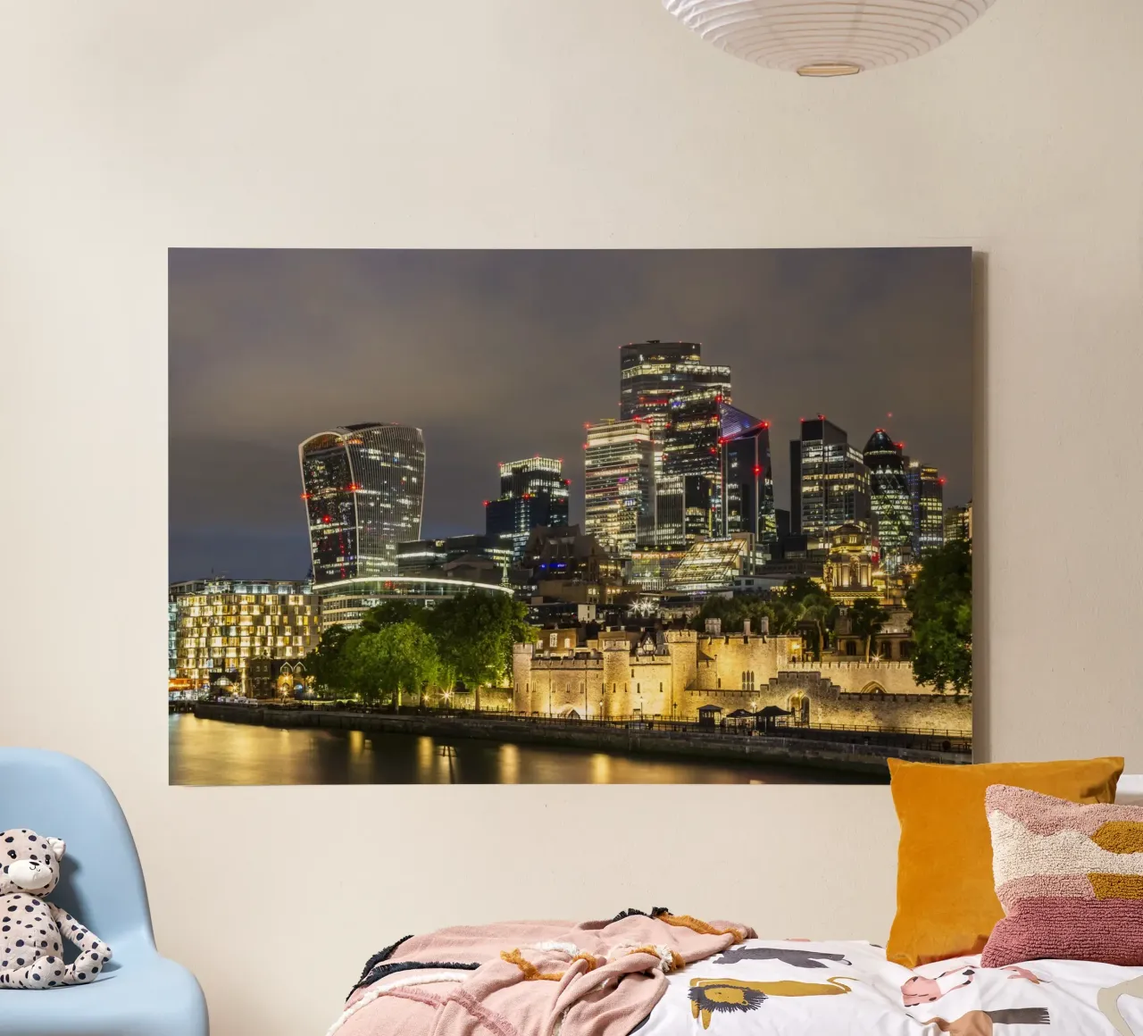 LONDEN Architectuur door de eeuwen heen canvas met Baklijst van Melanie Viola