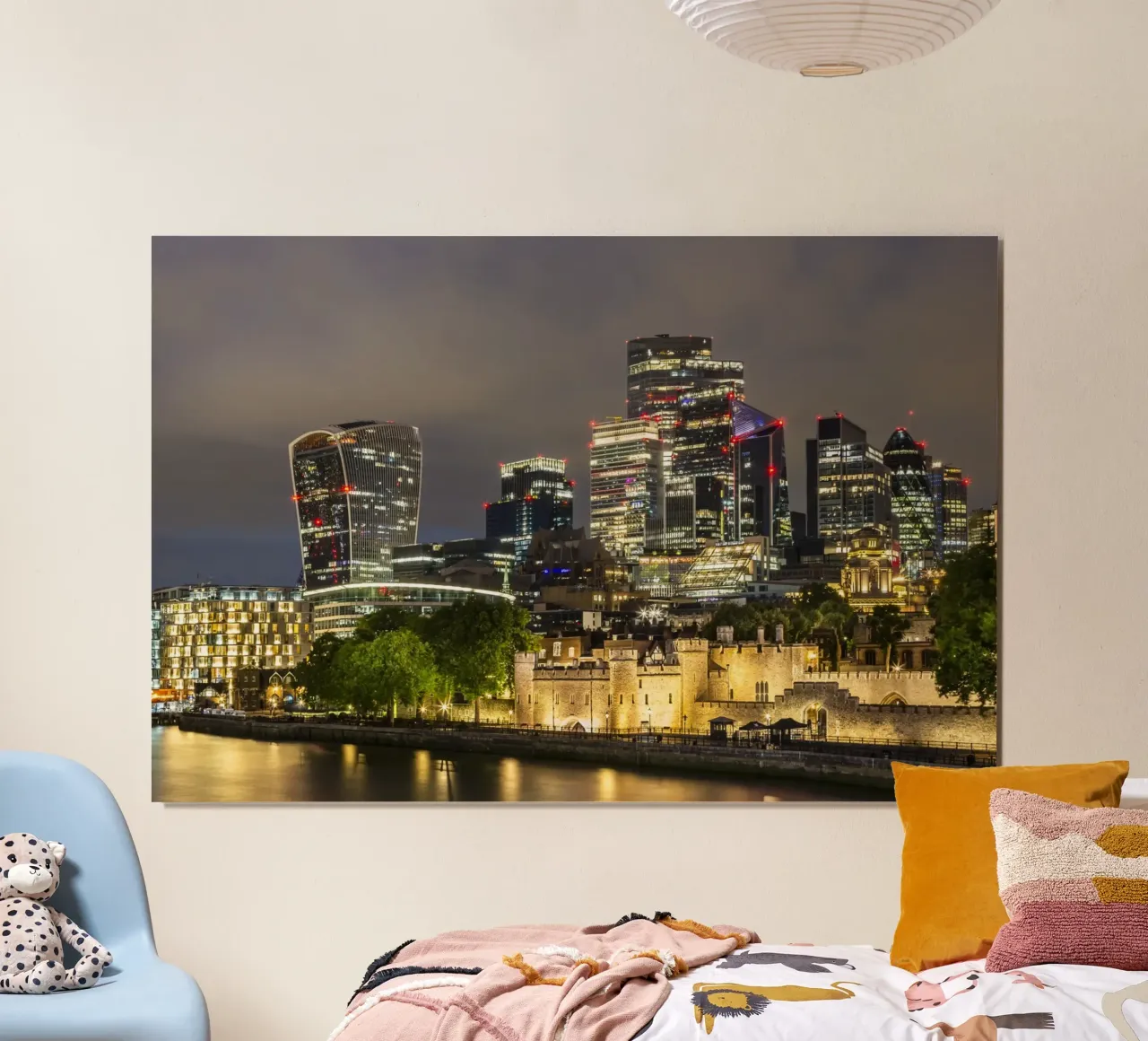 LONDEN Architectuur door de eeuwen heen poster met kunststof frame van Melanie Viola