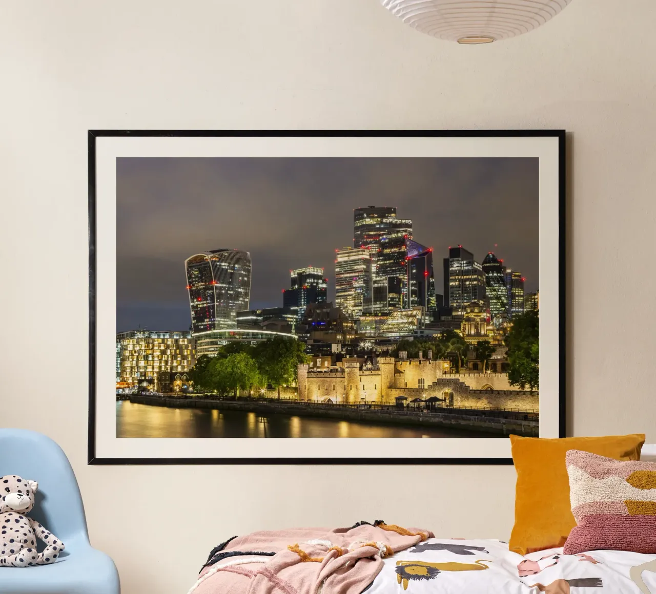LONDEN Architectuur door de eeuwen heen poster met kunststof frame van Melanie Viola