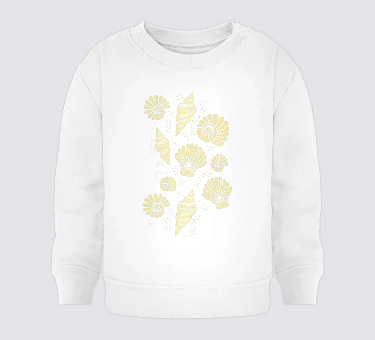 Conchiglie giallo burro felpa neonato da SilverPegasus