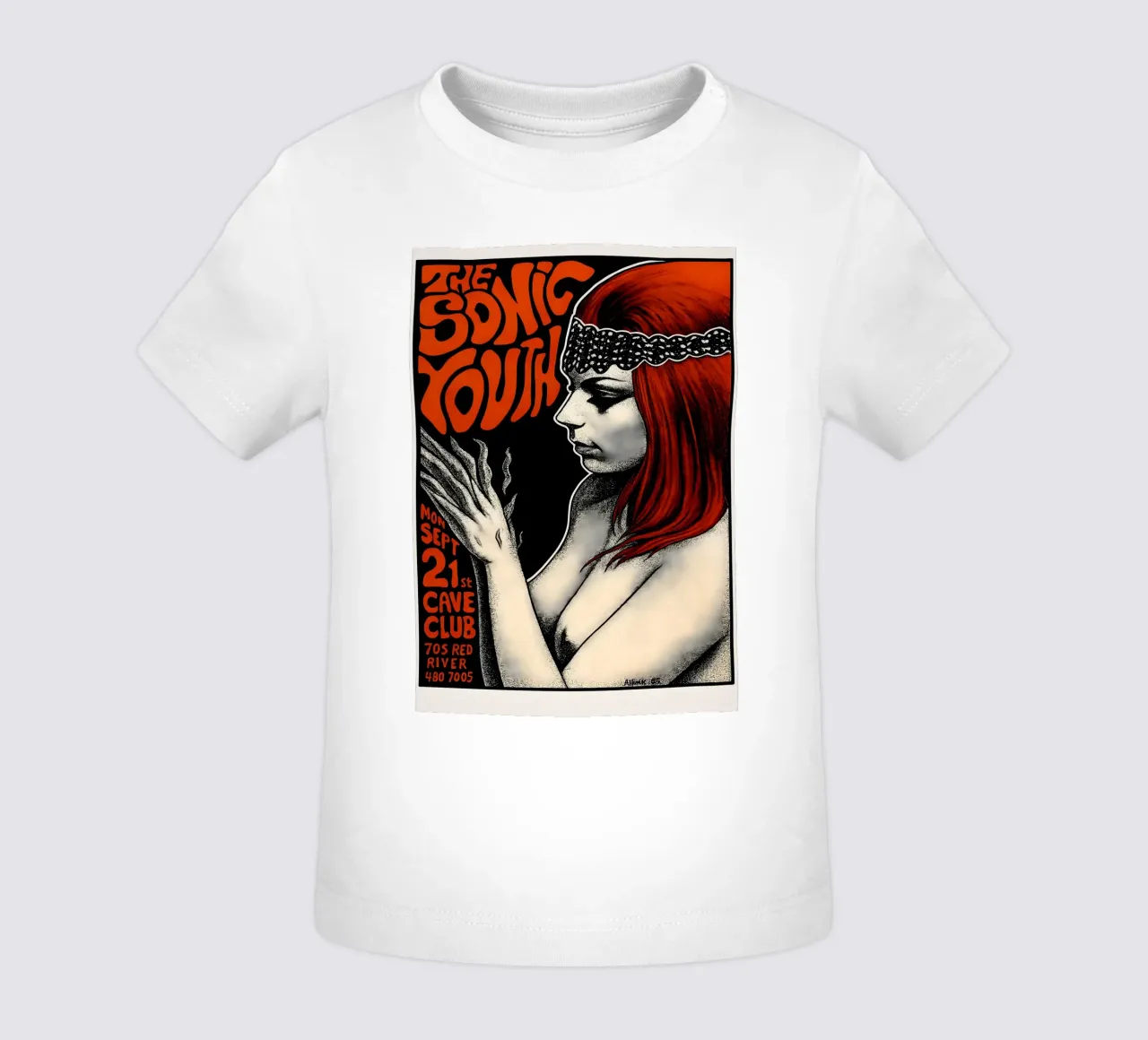 SONIC YOUTH 1987 AUSTIN concert poster Frank KOZIK baby t-shirt by DGUnder