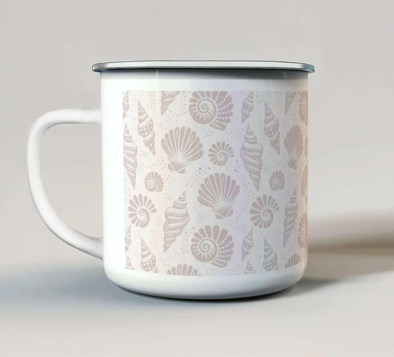 Conchiglie color grigio tazza in smalto da SilverPegasus