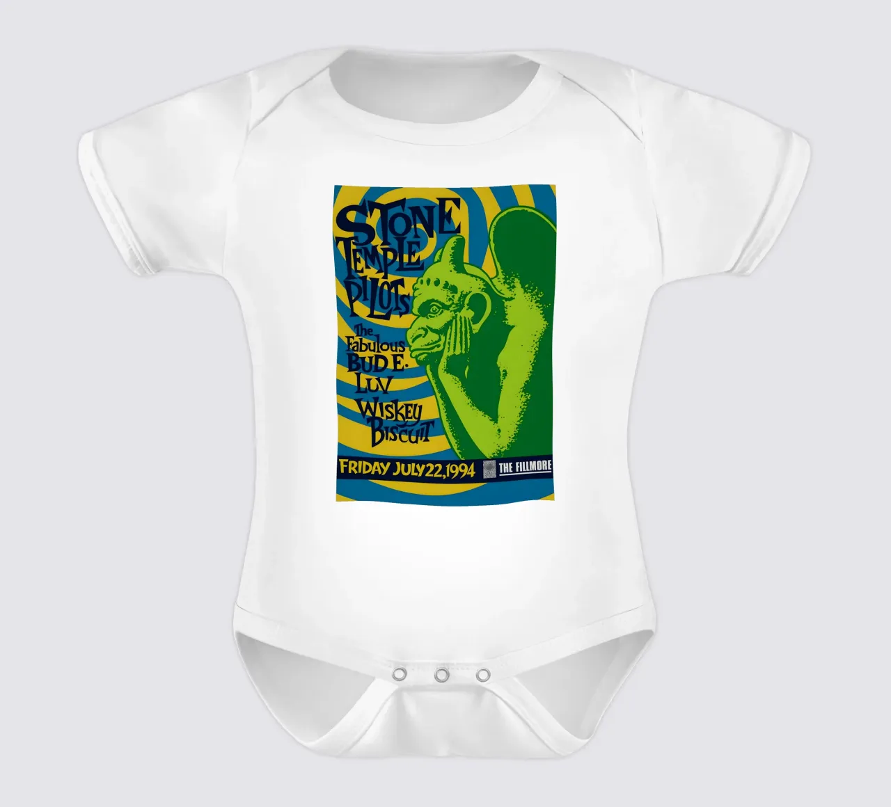 Stone Temple Pilots Fillmore 1994 Mini Concert short-sleeve baby romper by DGUnder