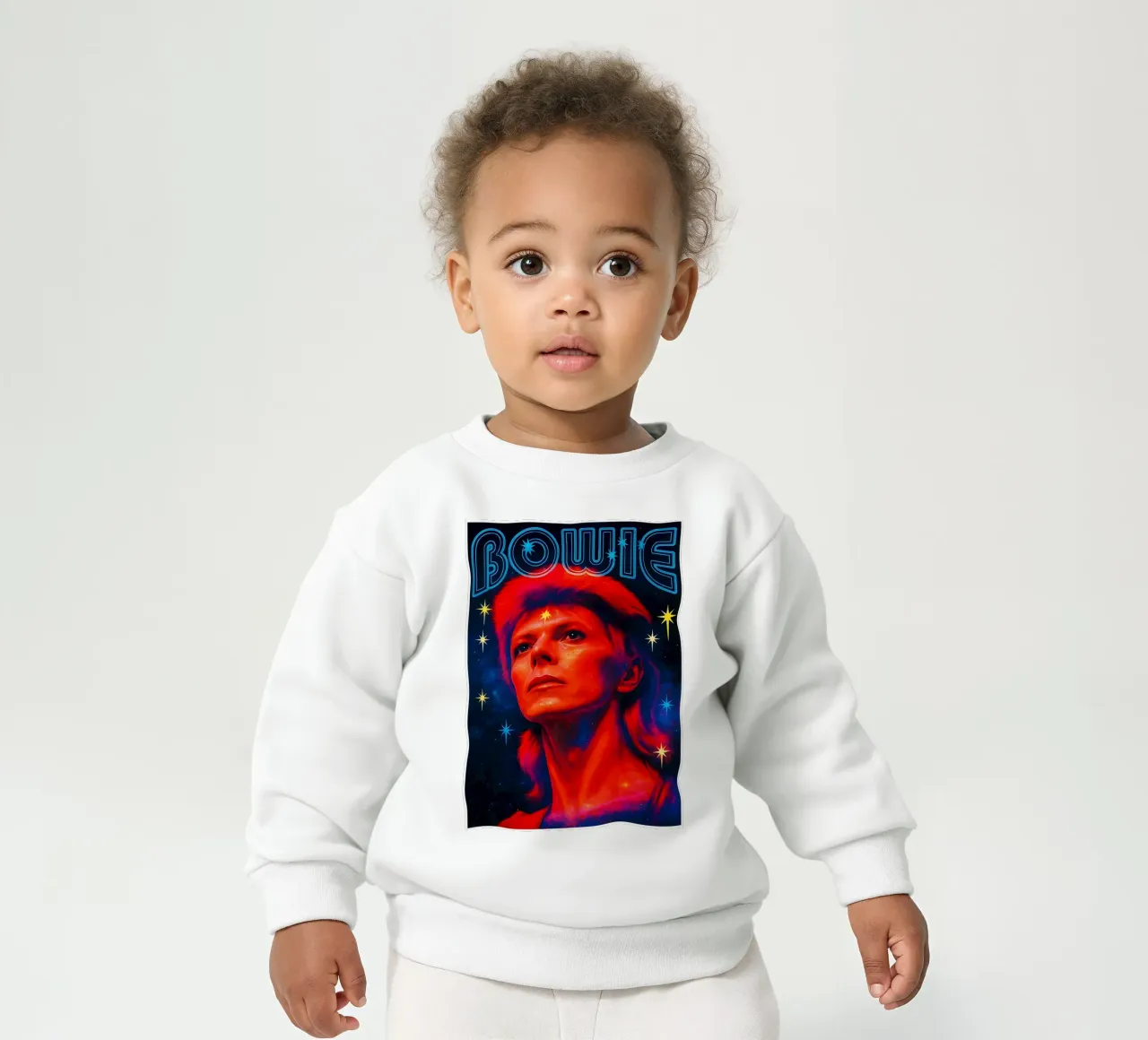 Studio B David Bowie - Non-Flocked Blacklight felpa neonato da DGUnder
