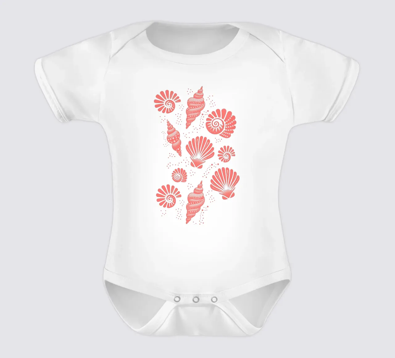 Conchiglie Corallo body neonato maniche corte da SilverPegasus