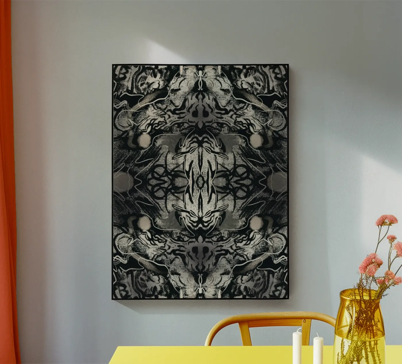Rorschach 07 in bianco e nero plexiglass da Little Dean