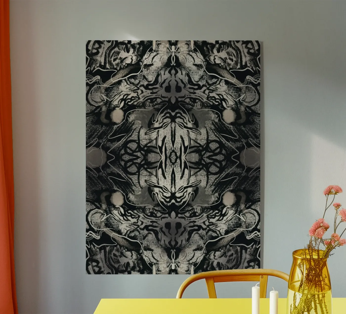 Rorschach 07 in bianco e nero plexiglass da Little Dean