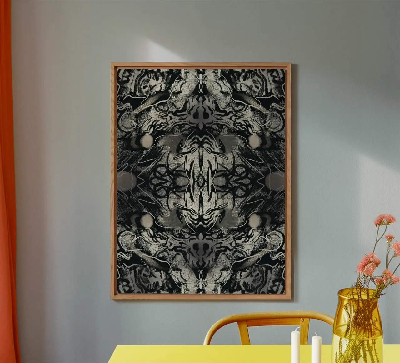 Rorschach 07 in bianco e nero pannello forex da Little Dean