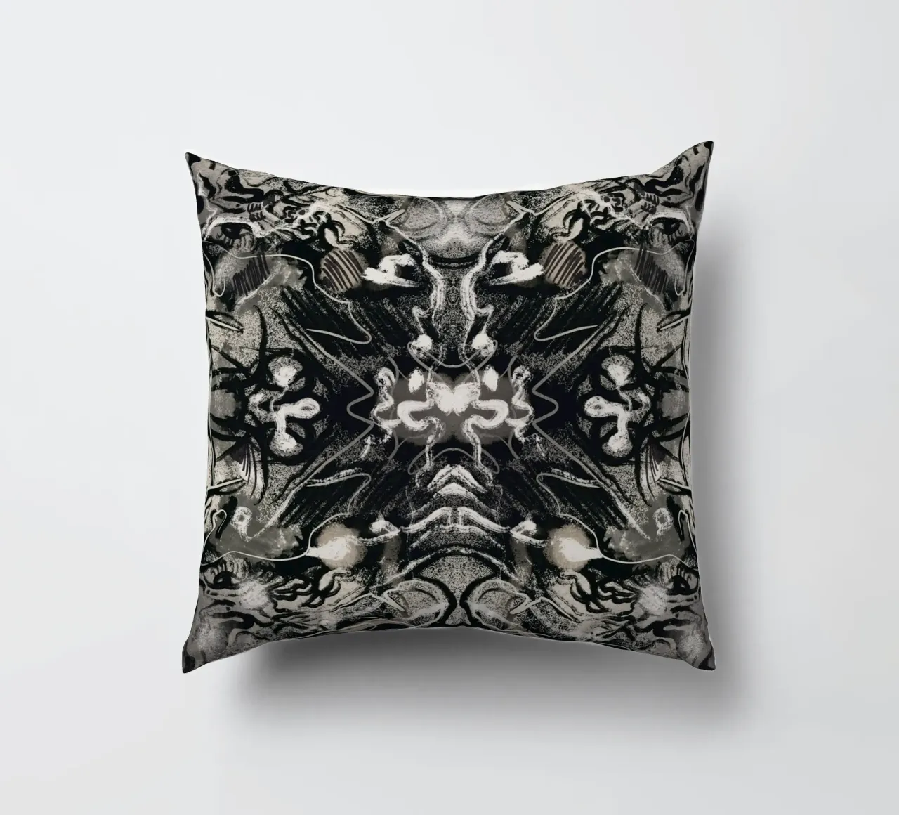 Rorschach 08 in bianco e nero cuscino da Little Dean