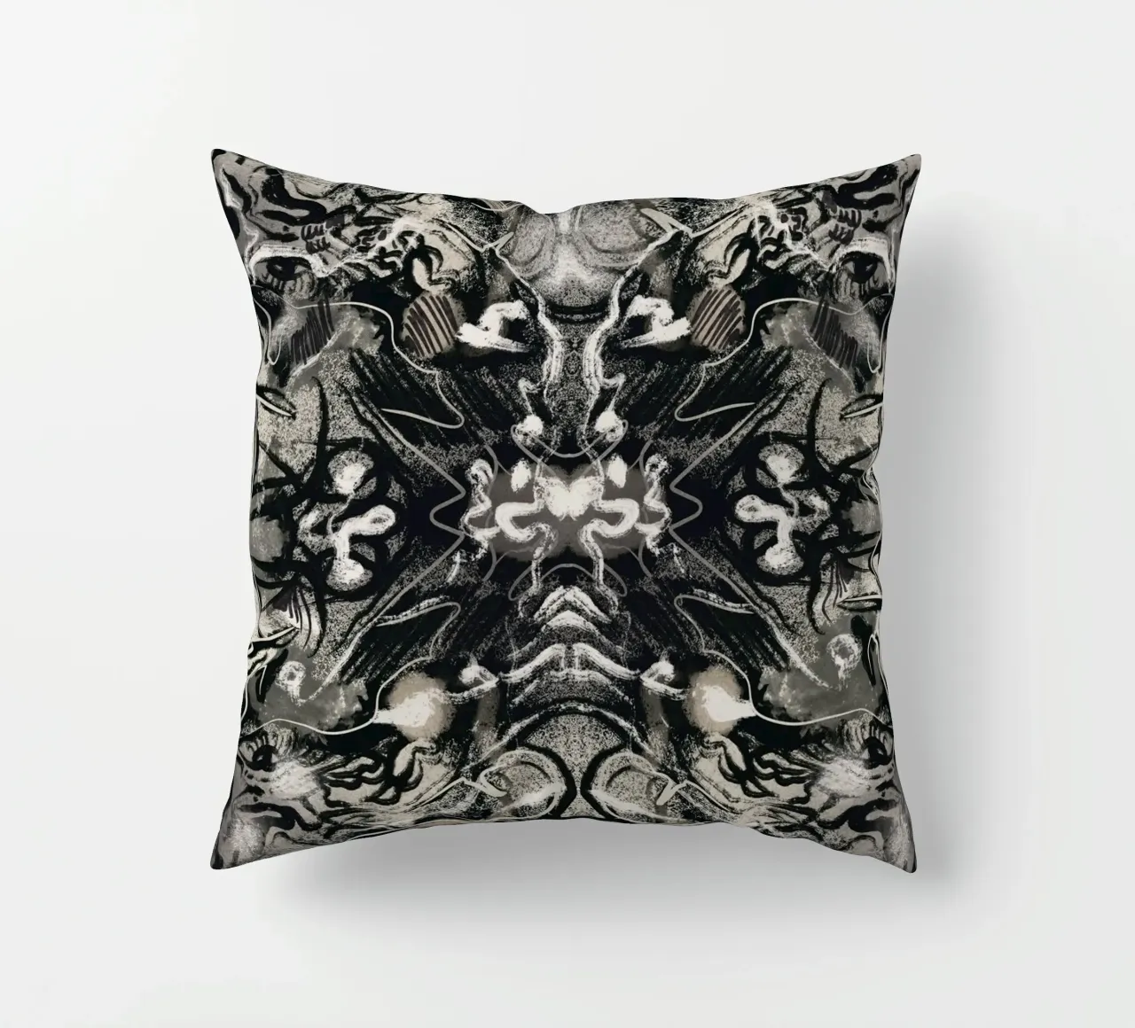 Rorschach 08 in bianco e nero cuscino da Little Dean