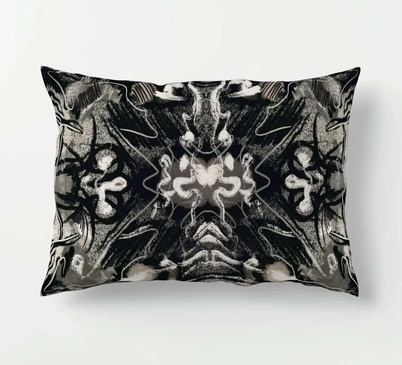 Rorschach 08 in bianco e nero cuscino da Little Dean