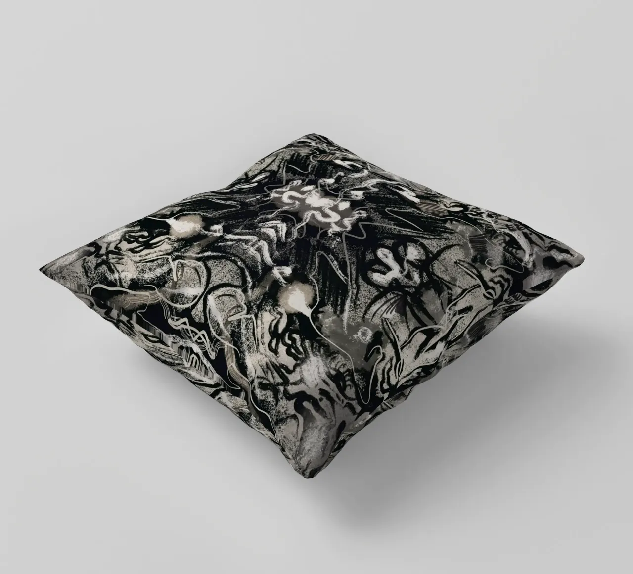 Rorschach 08 in bianco e nero cuscino da Little Dean