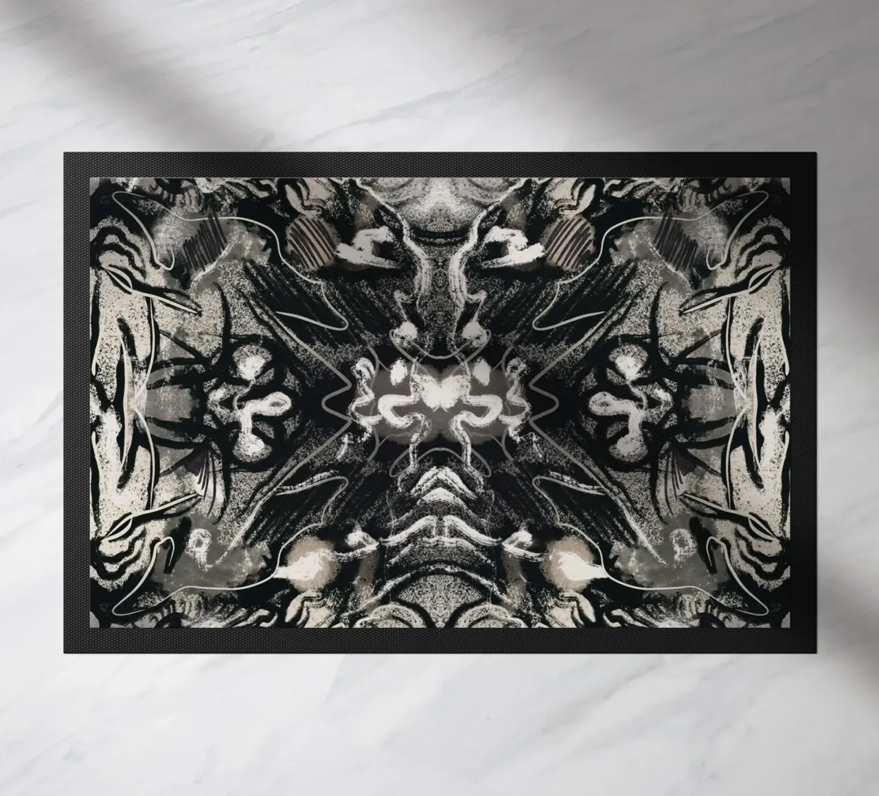 Rorschach 08 in bianco e nero zerbino da Little Dean