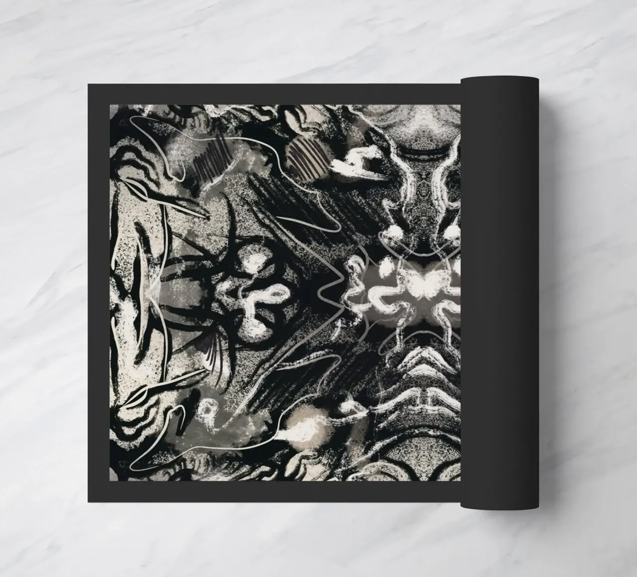 Rorschach 08 in bianco e nero zerbino da Little Dean