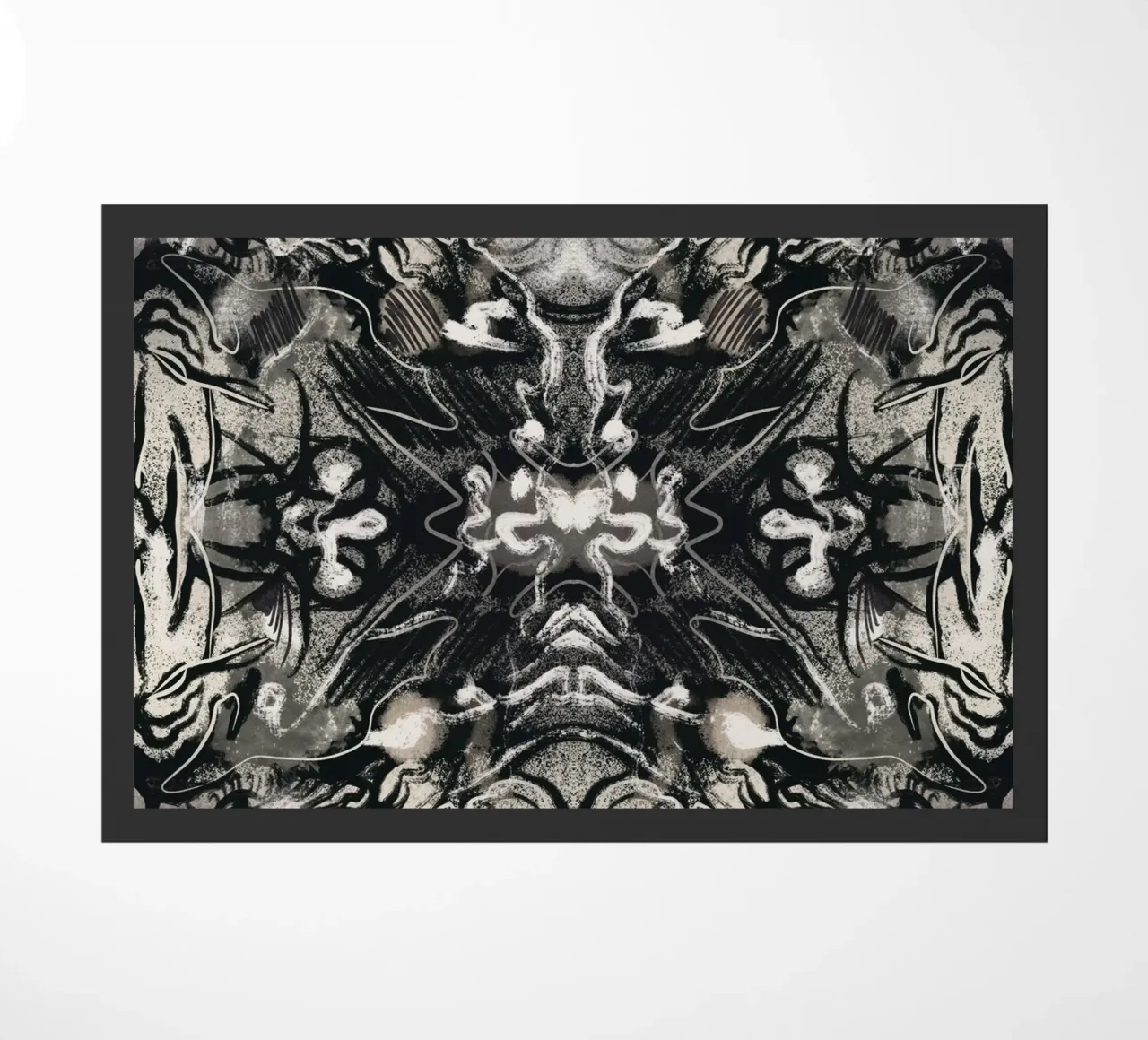 Rorschach 08 in bianco e nero zerbino da Little Dean