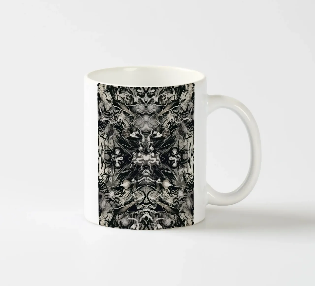 Rorschach 08 in bianco e nero tazza in ceramica da Little Dean
