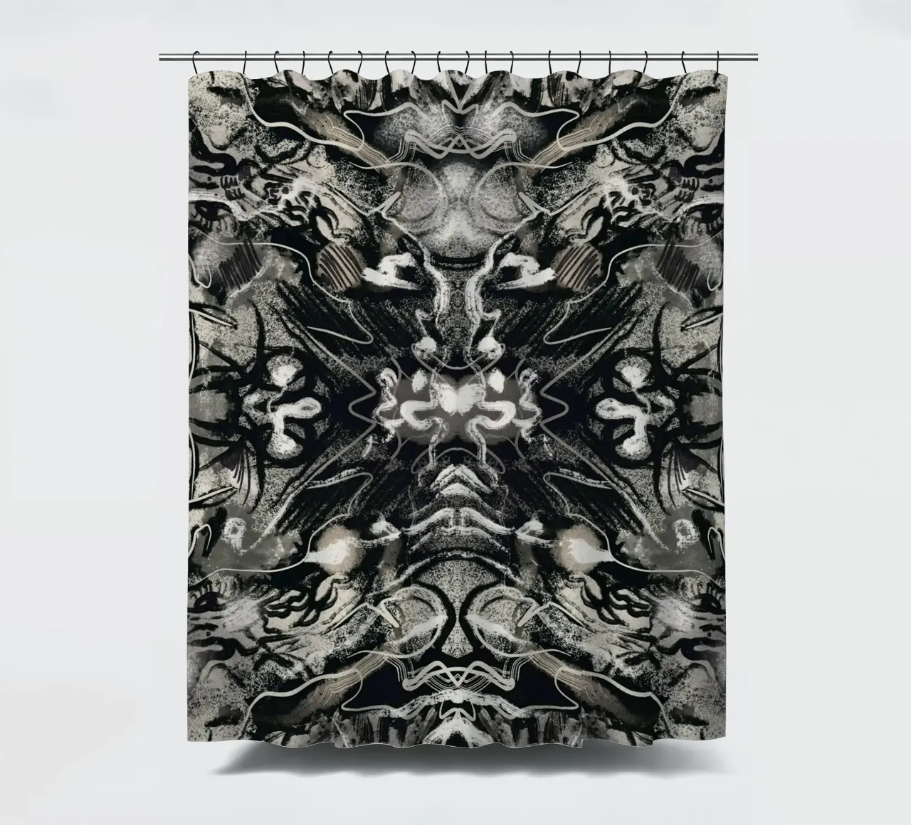 Rorschach 08 in bianco e nero tenda da doccia da Little Dean