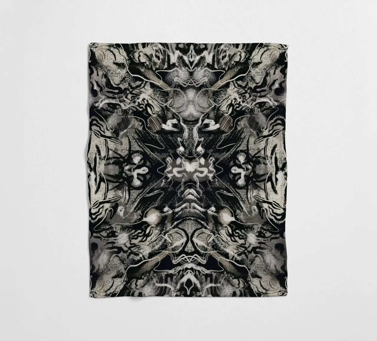 Rorschach 08 in bianco e nero coperta in pile da Little Dean