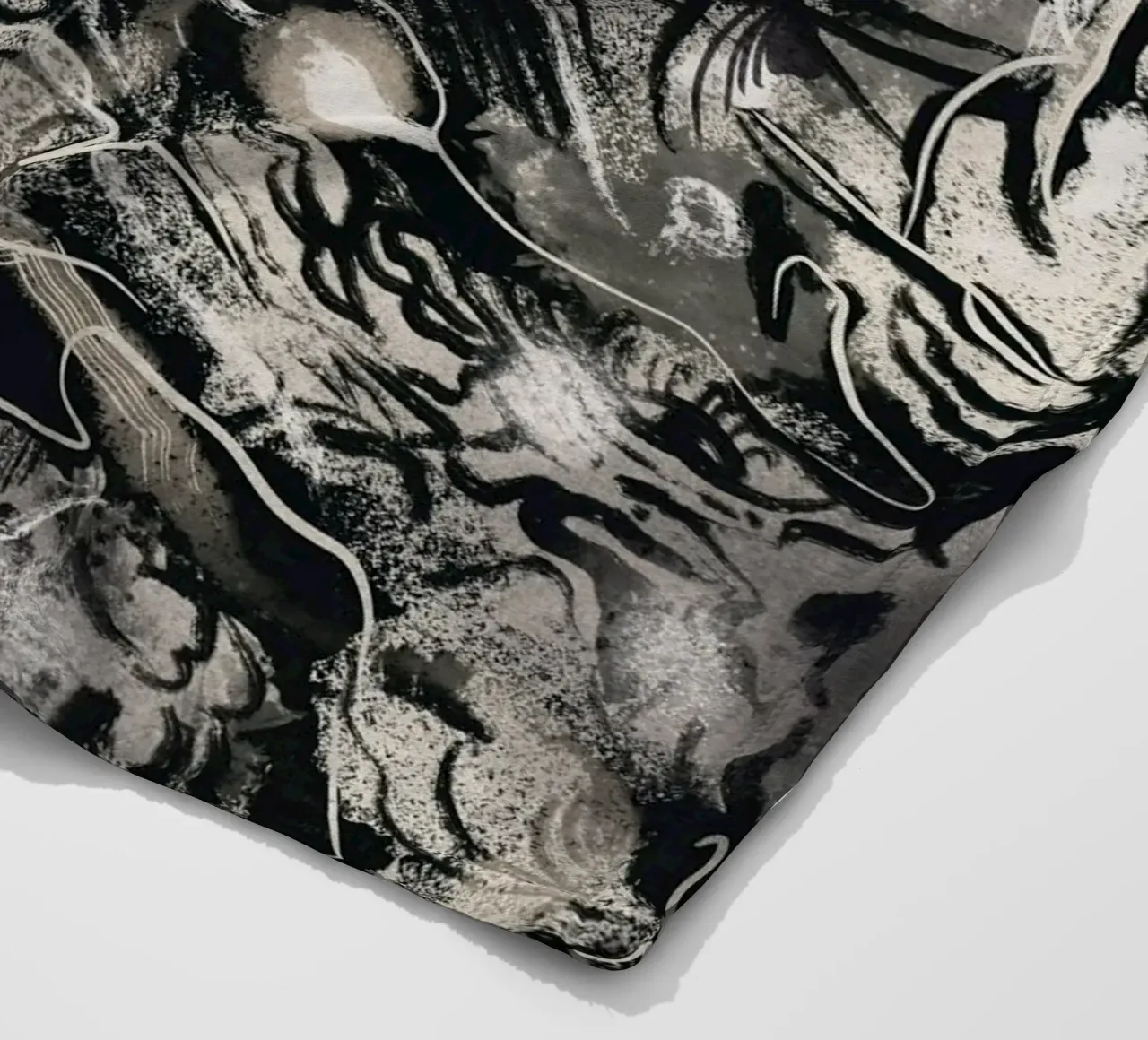 Rorschach 08 in bianco e nero coperta in pile da Little Dean