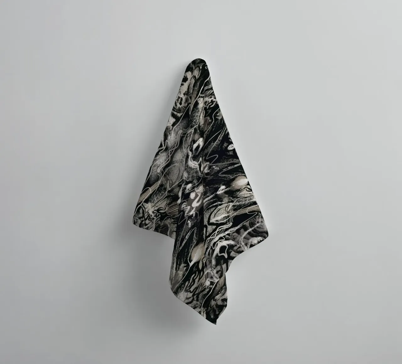 Rorschach 08 in bianco e nero asciugamano da bagno da Little Dean