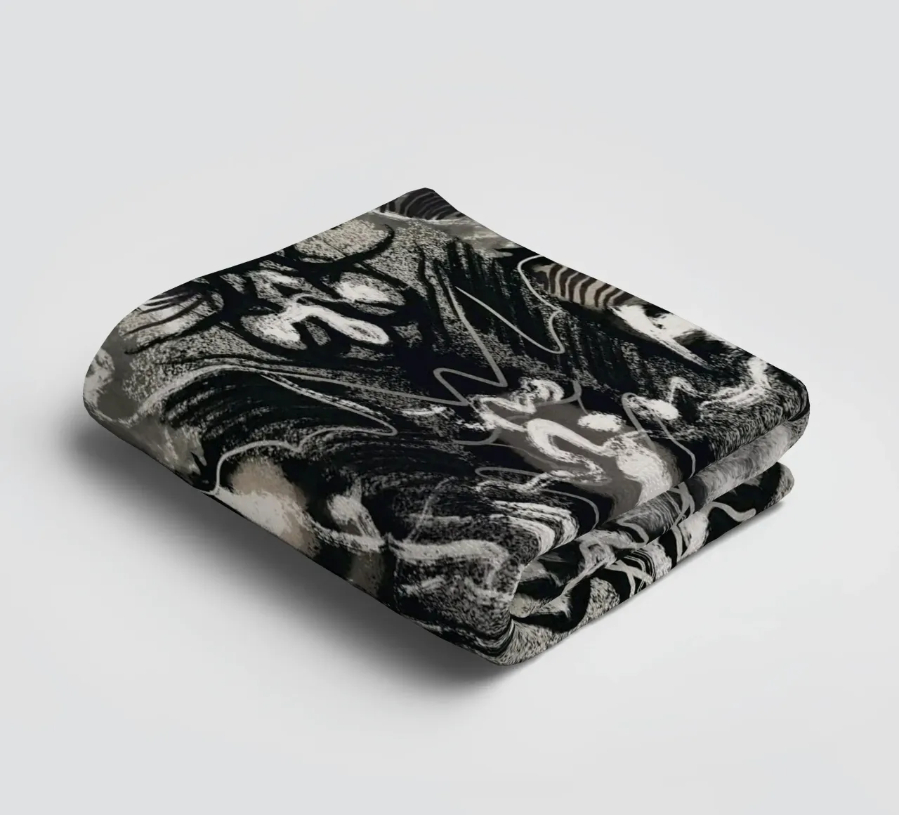 Rorschach 08 in bianco e nero asciugamano da bagno da Little Dean