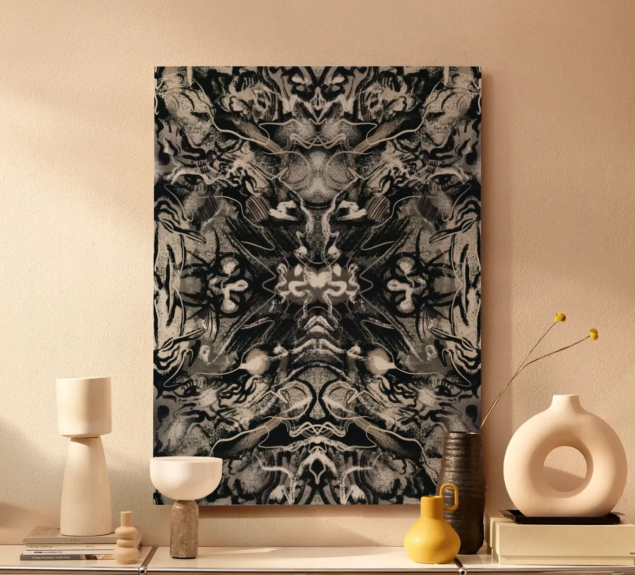 Rorschach 08 in bianco e nero alluminio dibond da Little Dean