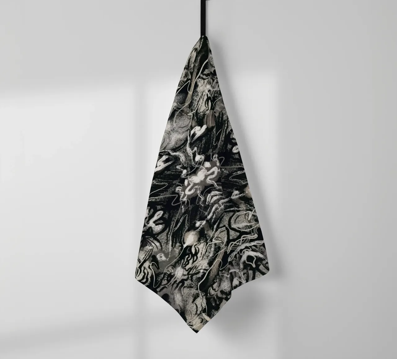 Rorschach 08 in bianco e nero canovaccio da cucina da Little Dean