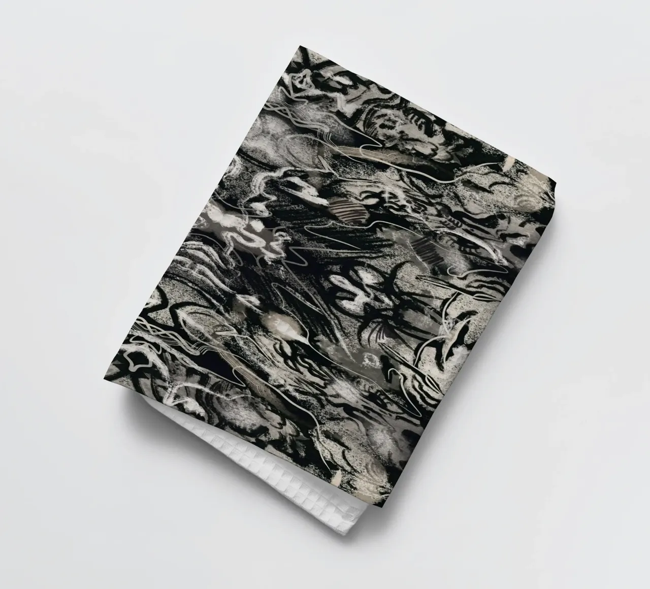 Rorschach 08 in bianco e nero canovaccio da cucina da Little Dean